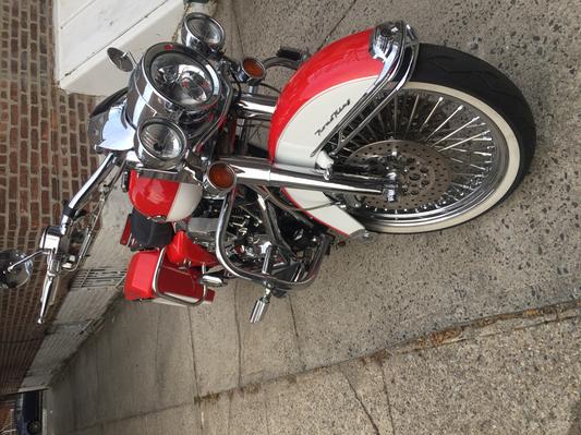 Harley v logo and tip replaced on my road King