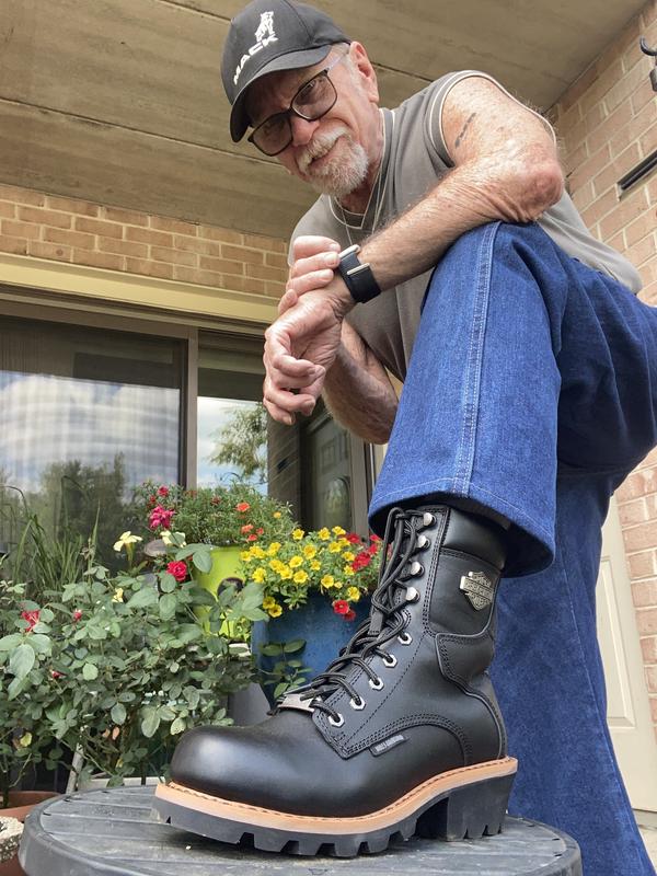 Men s Tyson Leather Riding Boots Harley Davidson USA