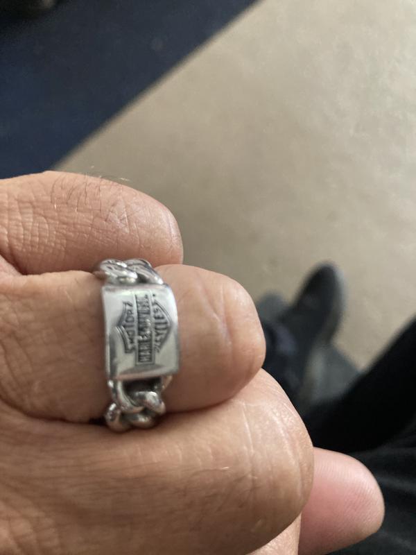 Men's H-D Logo Curb Link Ring | Harley-Davidson USA