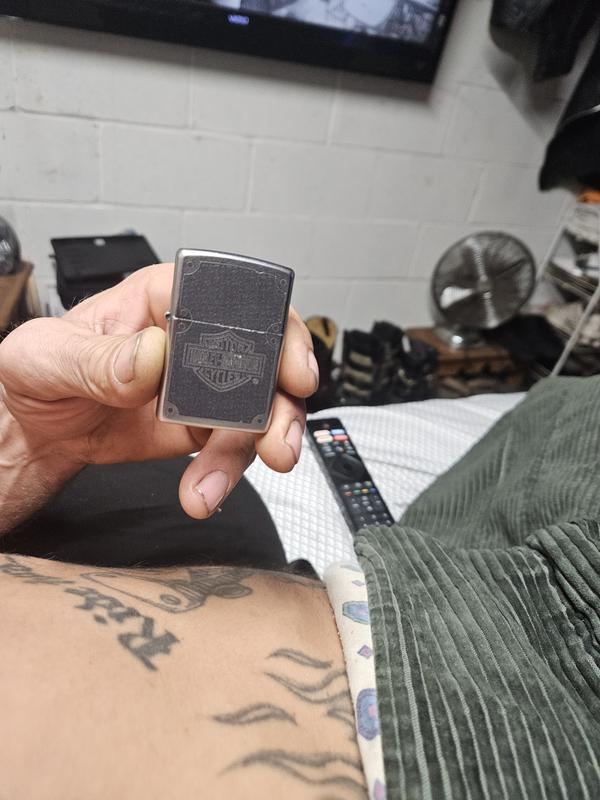 Harley Davidson Texture Chrome Windproof Lighter | Harley