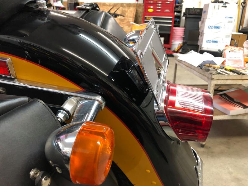 Motorcycle Folding License Plate Bracket Rear Tag Taillight Holder  Adjustable