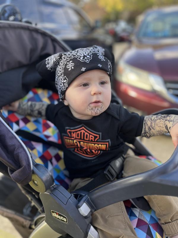 Infant Boy's Mesh Tattoo Sleeve Creeper | Harley-Davidson USA