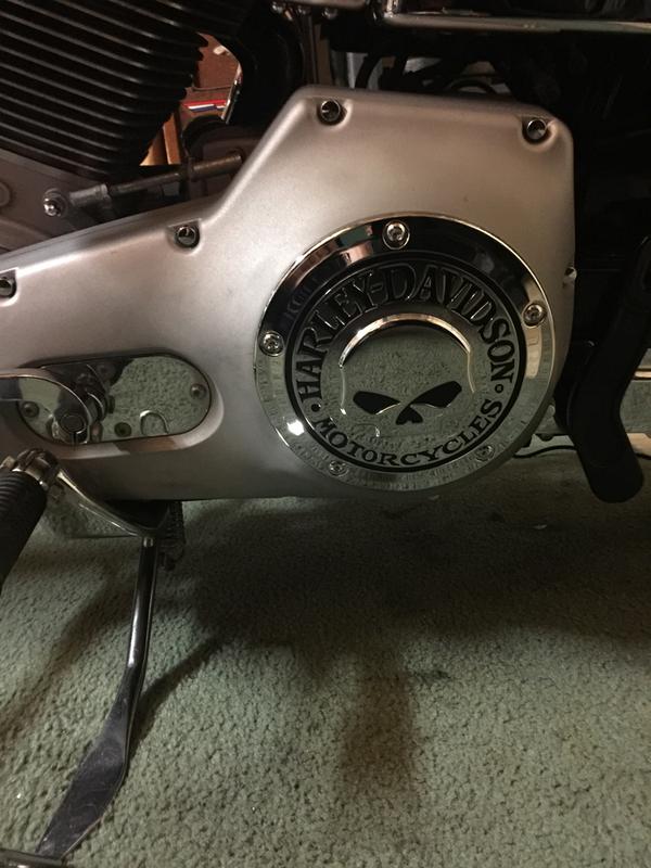 Installed on my old-school Super Glide