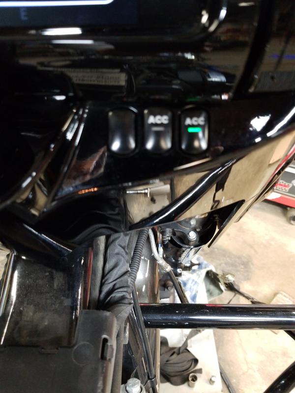 Accessory kit installed on right hand side
