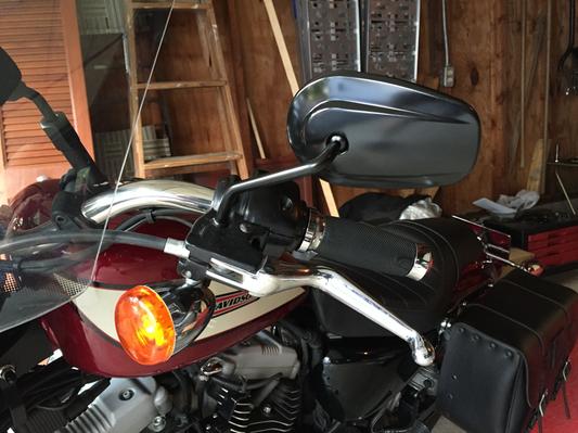 New black satin mirrors