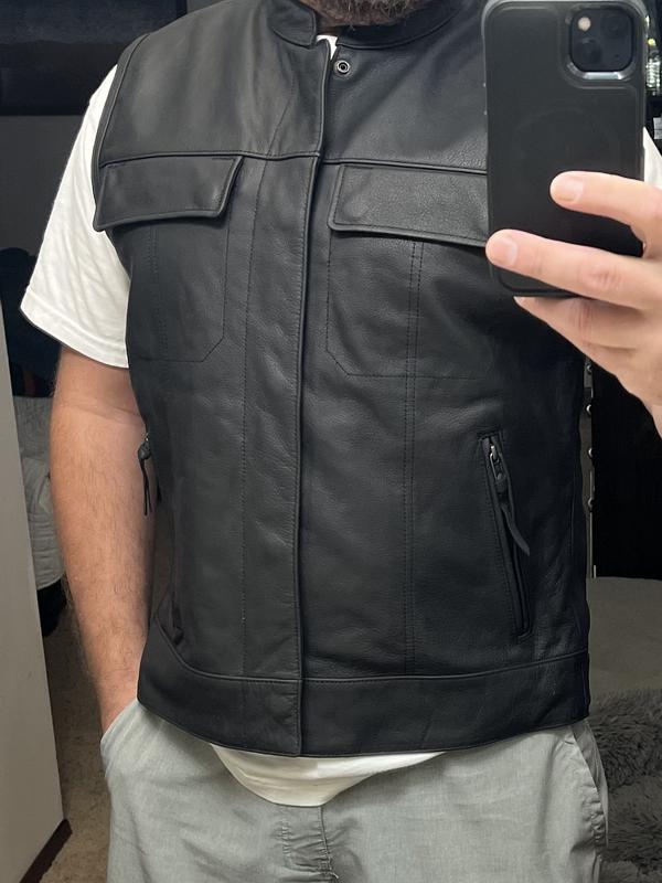 Men s Foster Leather Vest Harley Davidson USA