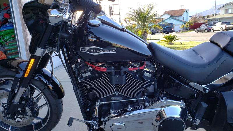 My new Screamin Eagle Phat Plugs in Red they look awesome, had to lift the tank but other than that very easy install.