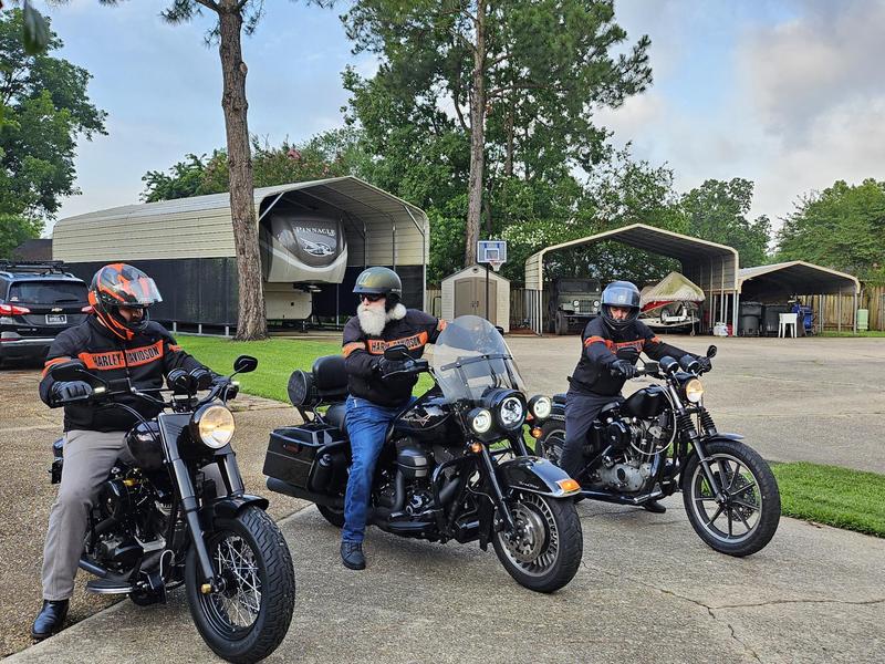 Suited up, and ready to ride.