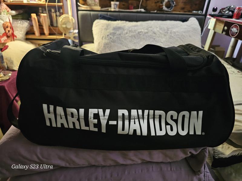 Eagle Logo Duffel in Black/White | Harley-Davidson USA