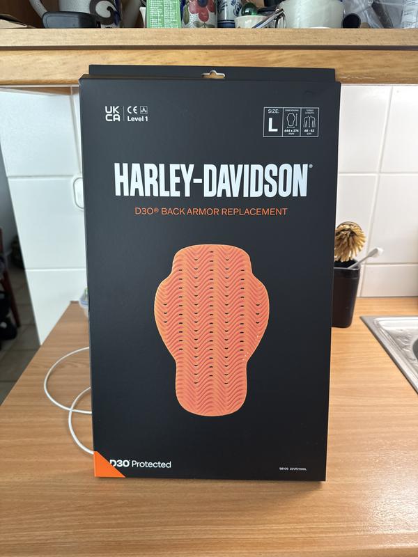 Protezione Schiena Harley-Davidson H-D Back Armor Level 1 - Taglia M/L, Poliuretano, Per Giacche CE