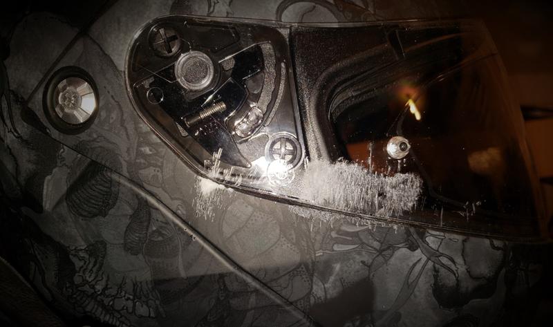 Brand new helmet damaged on ride home by rivets or lock