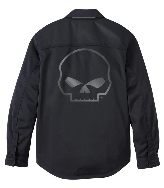 Men's Willie G Skull Graphic Mesh Operative Riding Shirt