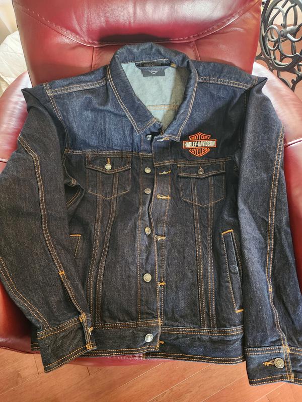 Men's Harley-Davidson Denim Jacket - Medium Wash Denim