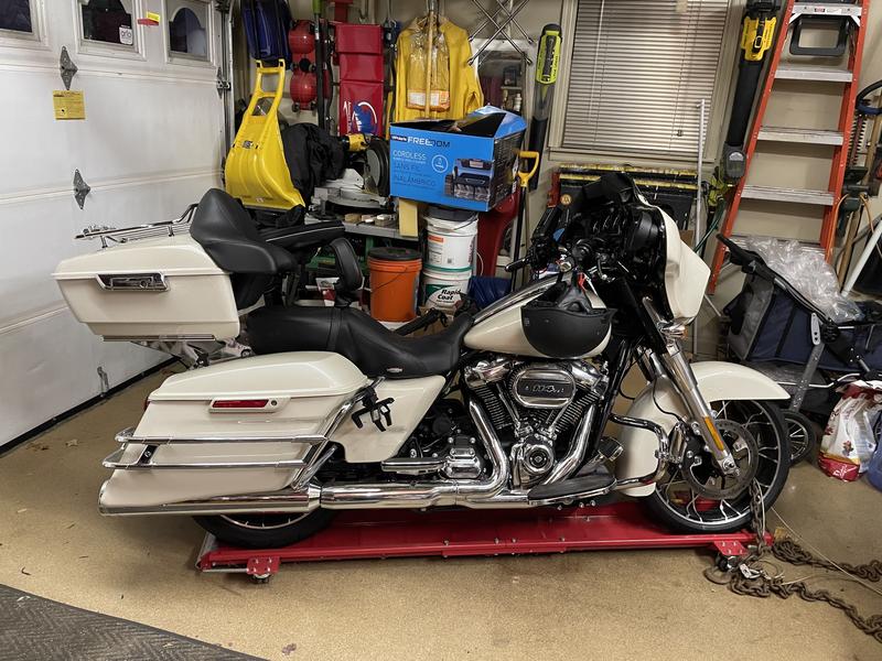 My perfectly color matched tour pack on my 2022 StreetGlide with luggage rack attached as well!