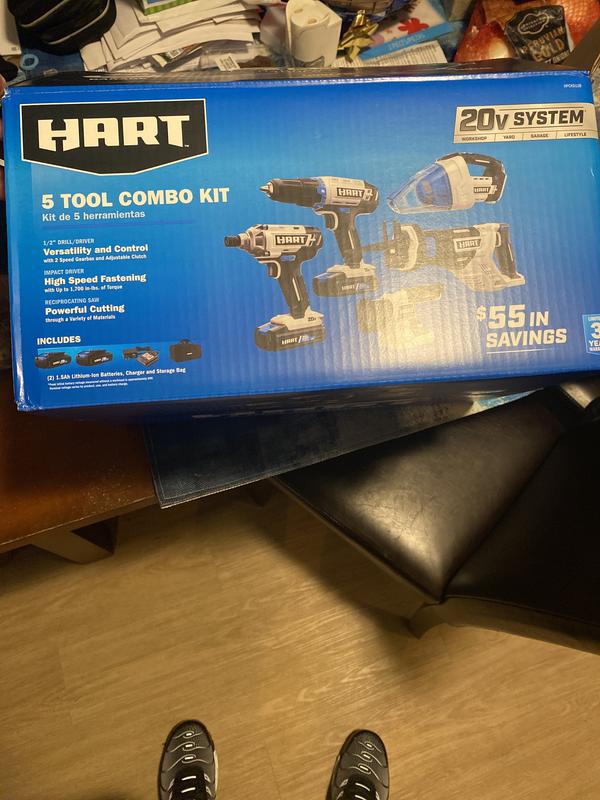 Hart 5 tool combo kit hot sale