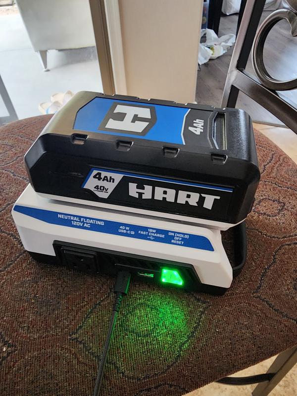 Hart 40-Volt Cordless 300 Watt Battery Powered Power Source with LED Light and Easy Carry Handle (Tool Only)