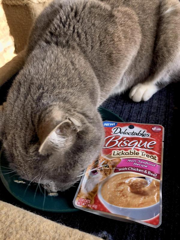 Delectables Cat Treat Bisque Chicken Beef 1.4 oz Meijer