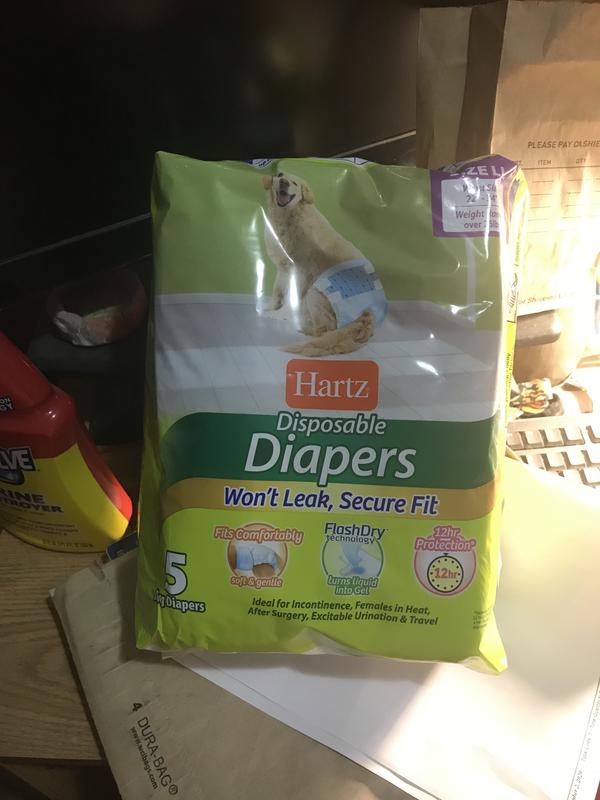 Hartz® Disposable Dog Diapers with FlashDry® Gel Technology - 5ct