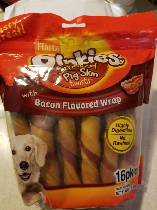 Hartz Oinkies Bacon Flavor Wrap 16 Pack Hartz