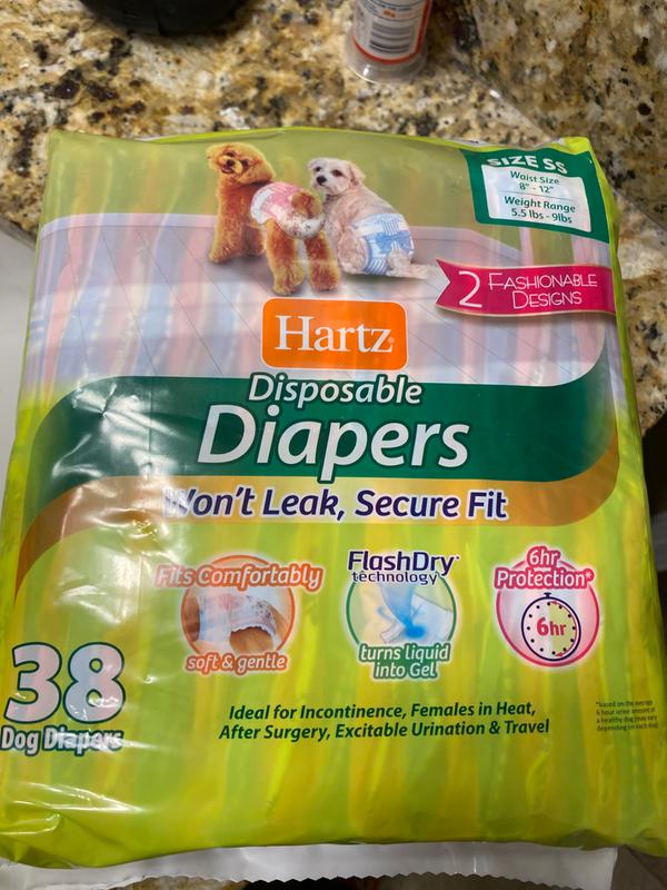 Hartz® Disposable Dog Diapers with FlashDry® Gel Technology - 5ct