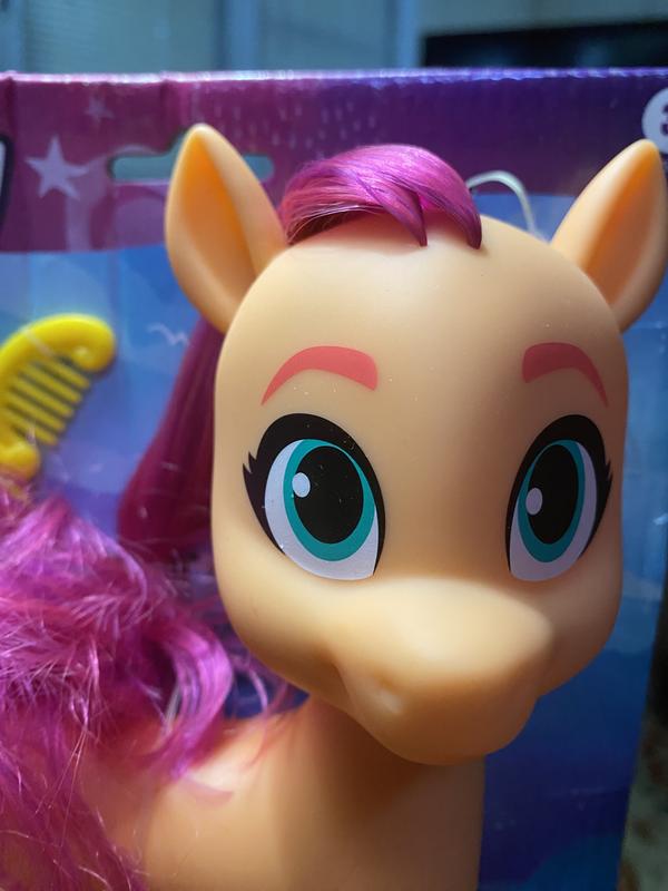 My Little Pony: A New Generation Mega Movie Friends Sunny Starscout -  8-Inch Orange Pony Toy with Comb - My Little Pony