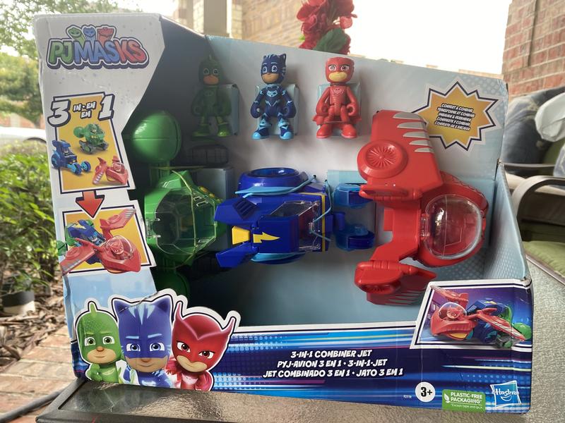 PJ Masks 3-in-1 Combiner Jet Preschool Toy, PJ Masks Toy Set with 3  Vehicles and 3 Action Figures, Kids Ages 3 and Up - PJ Masks