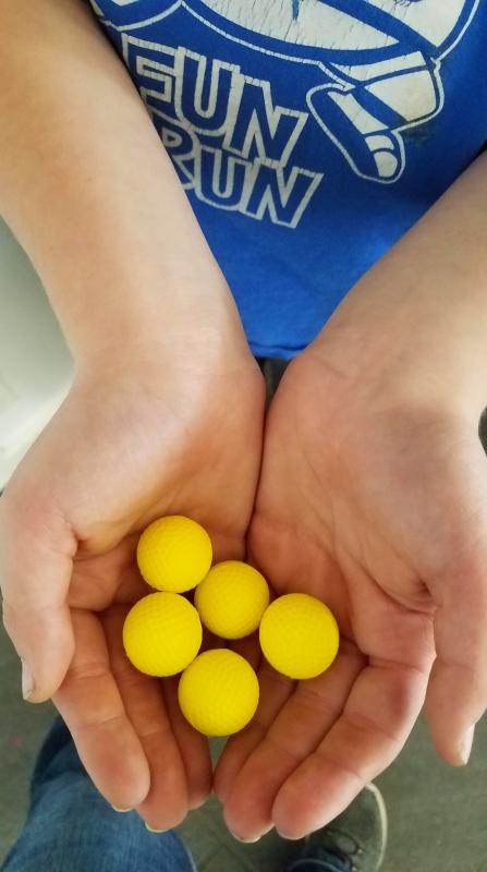 Balls are smaller size and work well.