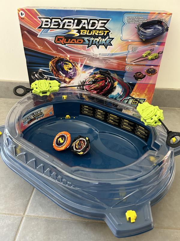 Beyblade Burst QuadStrike, Set de Combat Thunder Edge avec arène  Beystadium, 2 toupies et 2 lanceurs, à partir de 8 Ans