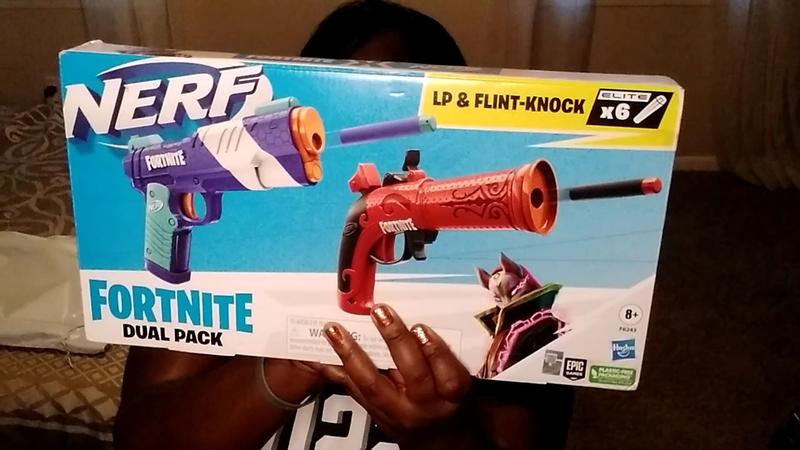 Nerf Fortnite Dual Pack Includes 2 Fortnite Blasters and 6 Nerf Elite Darts  - Nerf