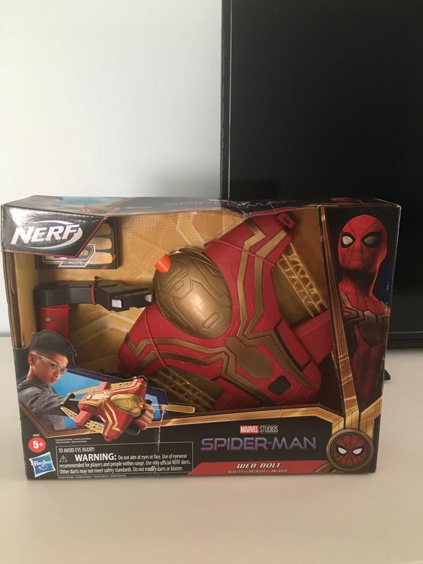 Marvel Spider-Man Web Bolt NERF Blaster Toy for Kids, Movie