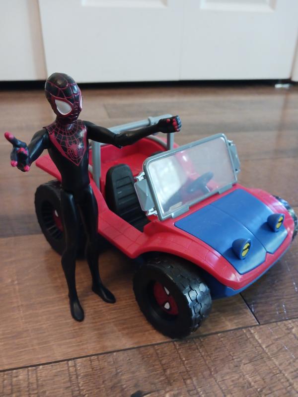 Marvel Spider-Man Spider-Mobile 6-Inch-Scale Vehicle and Miles Morales  Action Figure, Marvel Toys for Kids Ages 4 and Up - Marvel