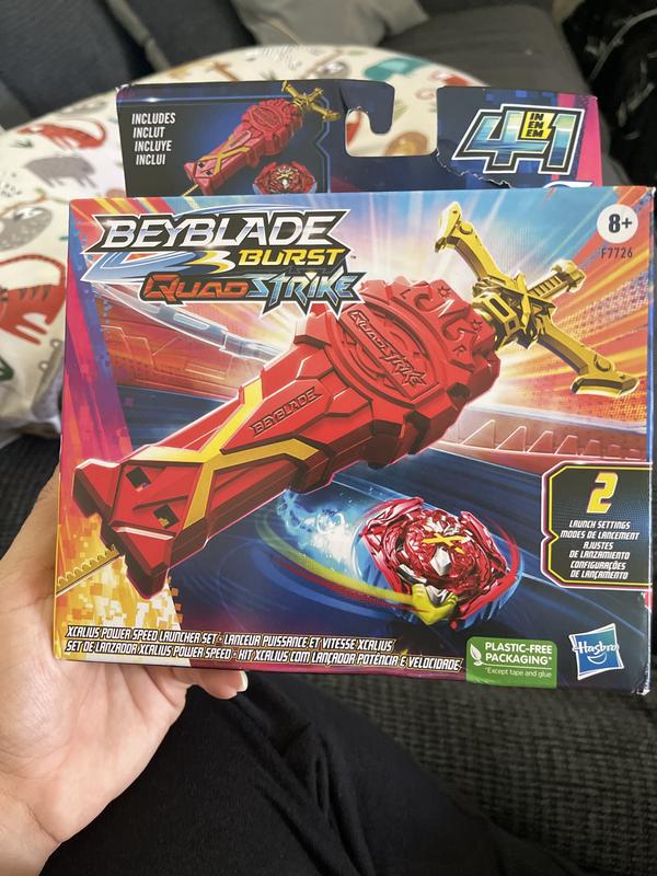 Beyblade Burst QuadStrike Xcalius Power Speed Launcher Pack, With