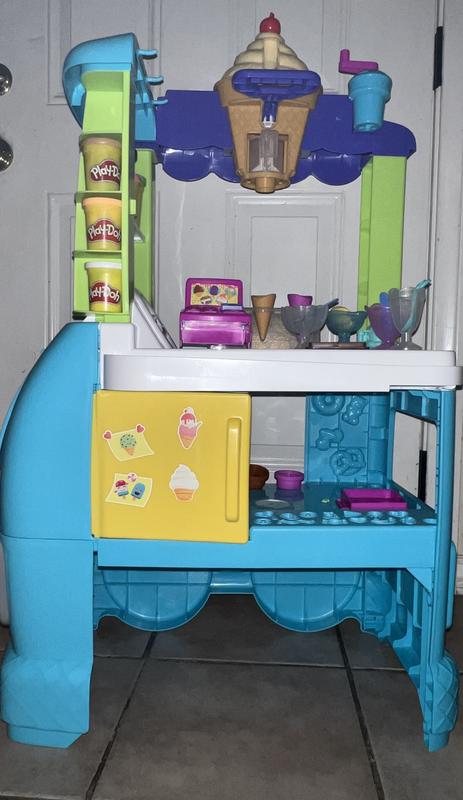 Kitchen Creations Ice Cream Party Playset Playdough Tool Set for Toddlers,  Kitchen Creations Ice Cream Maker Machine Playdough Kit With 12pc