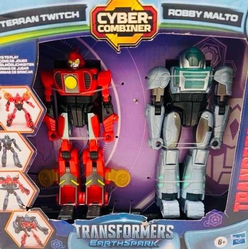 Transformers Toys EarthSpark Cyber-Combiner Terran Twitch and