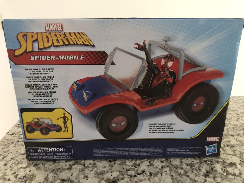 Marvel Spider-Man, Spider-Mobile, véhicule et figurine Miles Morales à  l'échelle de 15 cm, jouets Marvel, dès 4 ans