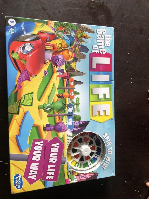 The Game of Life Game, Family Board Game, For Ages 8+, Pegs Come In 6  Colors 