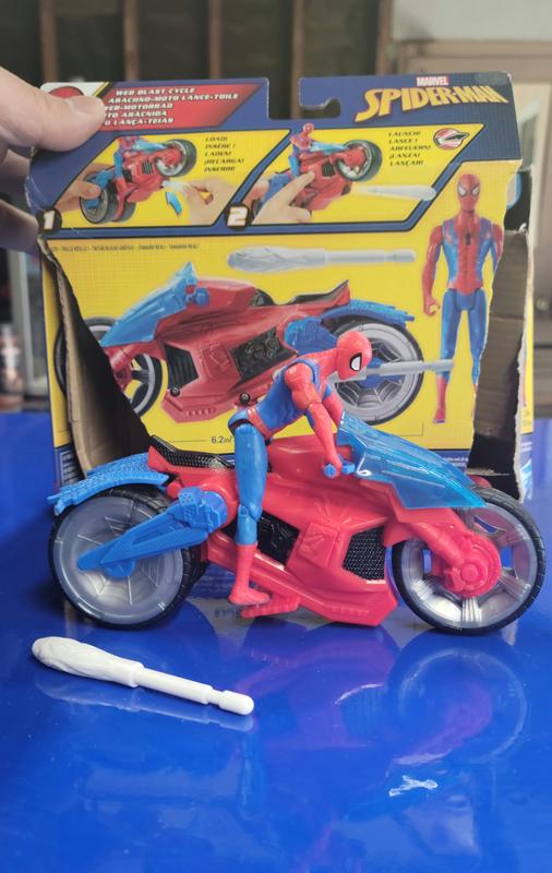 Marvel: Spider-Man Web Blast Cycle Kids Toy Action Figure for Boys
