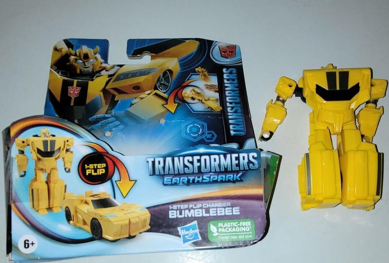 Transformers EarthSpark 1-Step Flip Changer Bumblebee Action Figure ...