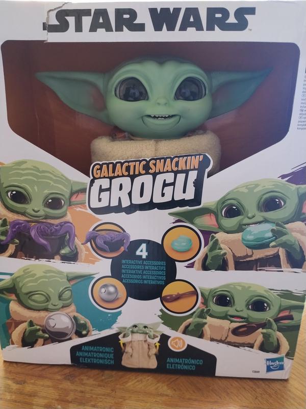 STAR WARS The Mandalorian Galactic Snackin' Grogu Animatronic Toy with Over  40 Sound and Motion Combinations, Interactive Toys