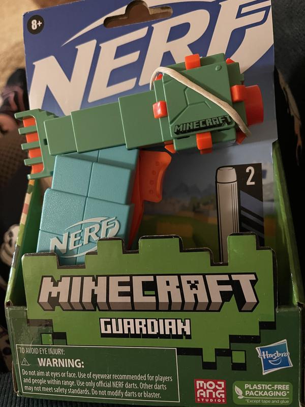 Nerf MicroShots Minecraft Guardian Mini Kids Toy Blaster with 2 Darts