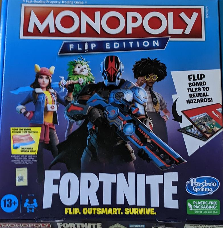 Monopoly Flip Edition: Fortnite Board Game, Monopoly Game Inspired by  Fortnite, Ages 13+ - Monopoly