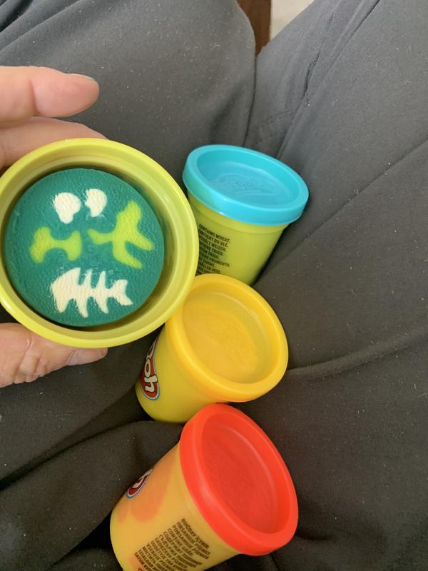 red,yellow,blue and stinky play-doh