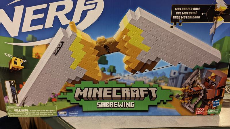 NERF Reveals Minecraft Sabrewing Motorized Bow Based on Minecraft