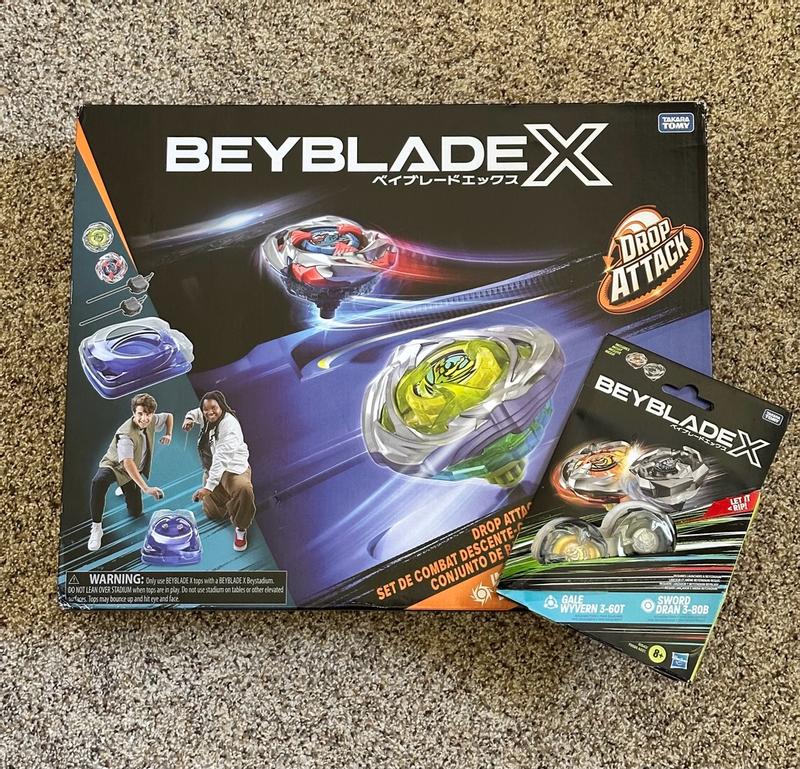 Hasbro Beyblade X Drop Attack Battle Set with Beystadium Arena