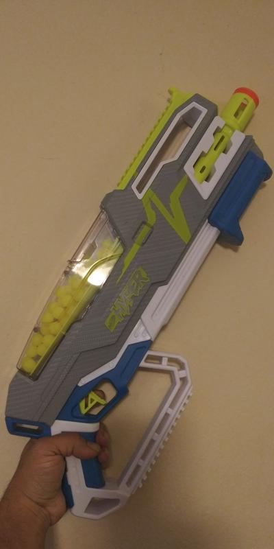 Nerf Hyper, blaster à pompe Siege-50, inclut 40 billes en mousse Nerf  Hyper, vitesse de 33 m/s, recharge facile, capacité de 50 billes - Nerf