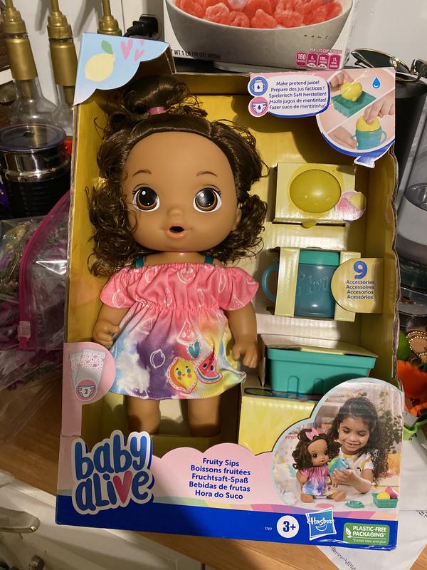 Baby Alive Fruity Sips Baby Doll - Black Hair/Brown Eyes