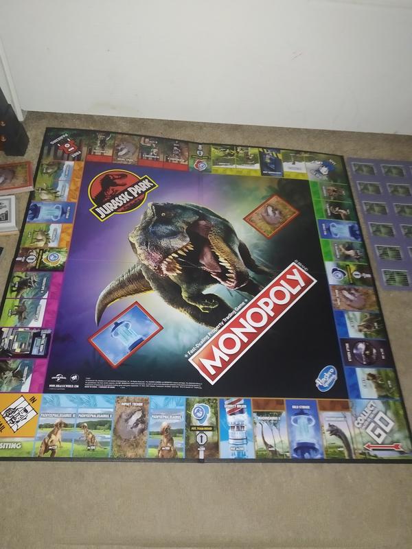 Monopoly: Jurassic Park Edition Board Game for Kids, Includes T