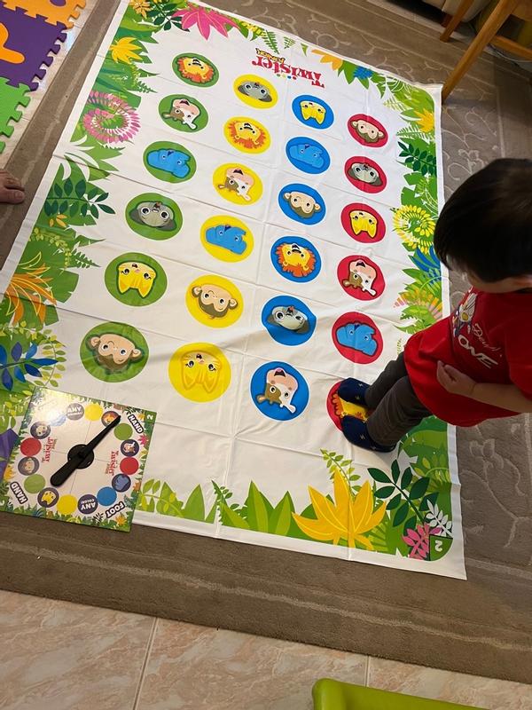 Hasbro Jeu Twister Junior, tapis réversible aventure animalière