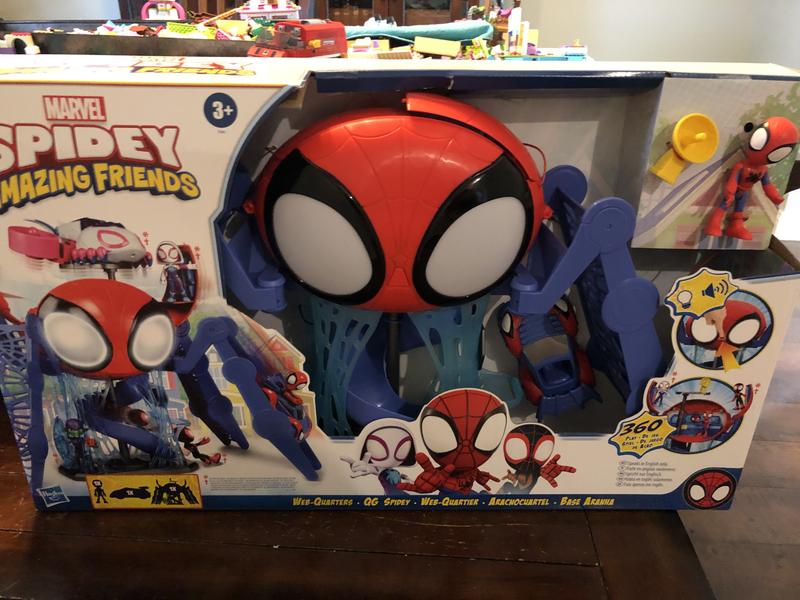 Marvel Spidey and His Amazing Friends Web-Quarters Playset With Lights,  Sounds, Spidey and Vehicle, For Kids Ages 3 and Up - Marvel