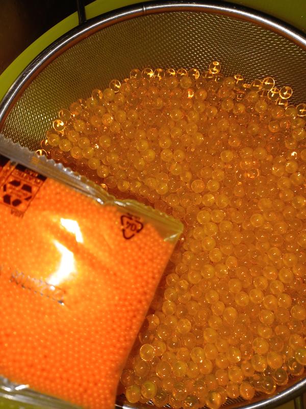 They look tiny in the bag and big and soft gel ball on water